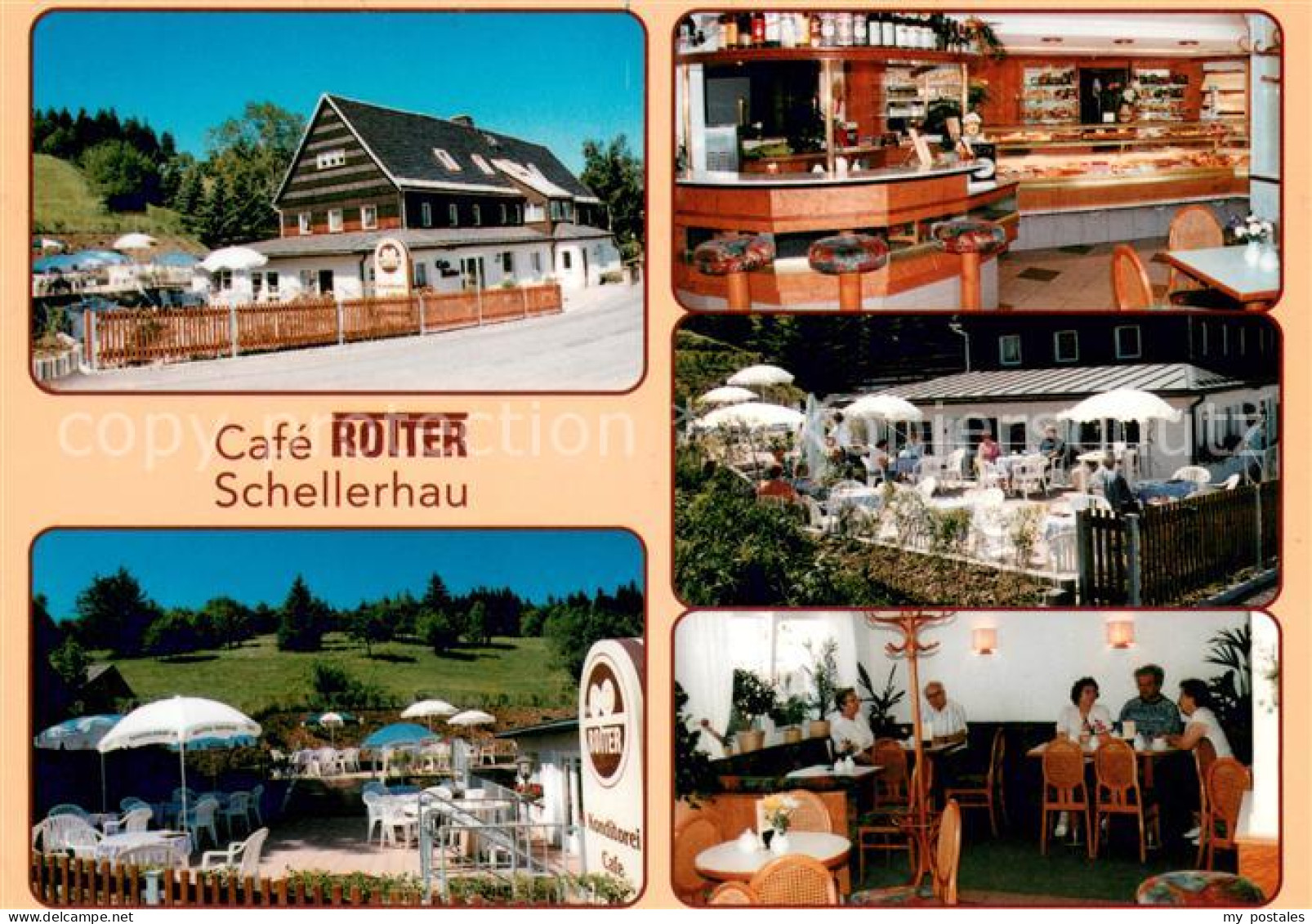 73642004 Schellerhau Cafe Rotter Kuchentheke Terrasse Gaststube Schellerhau - Altenberg