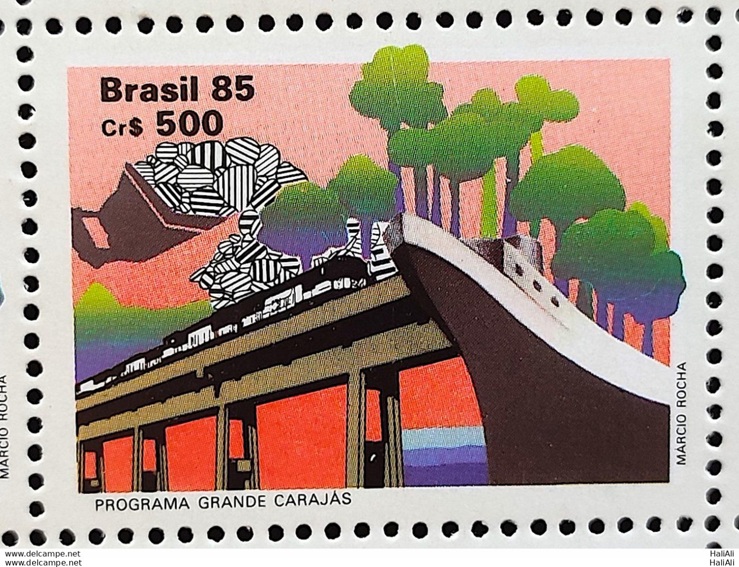 C 1503 Brazil Stamp Big Program Carajas Ship Train Economy 1985 - Ungebraucht