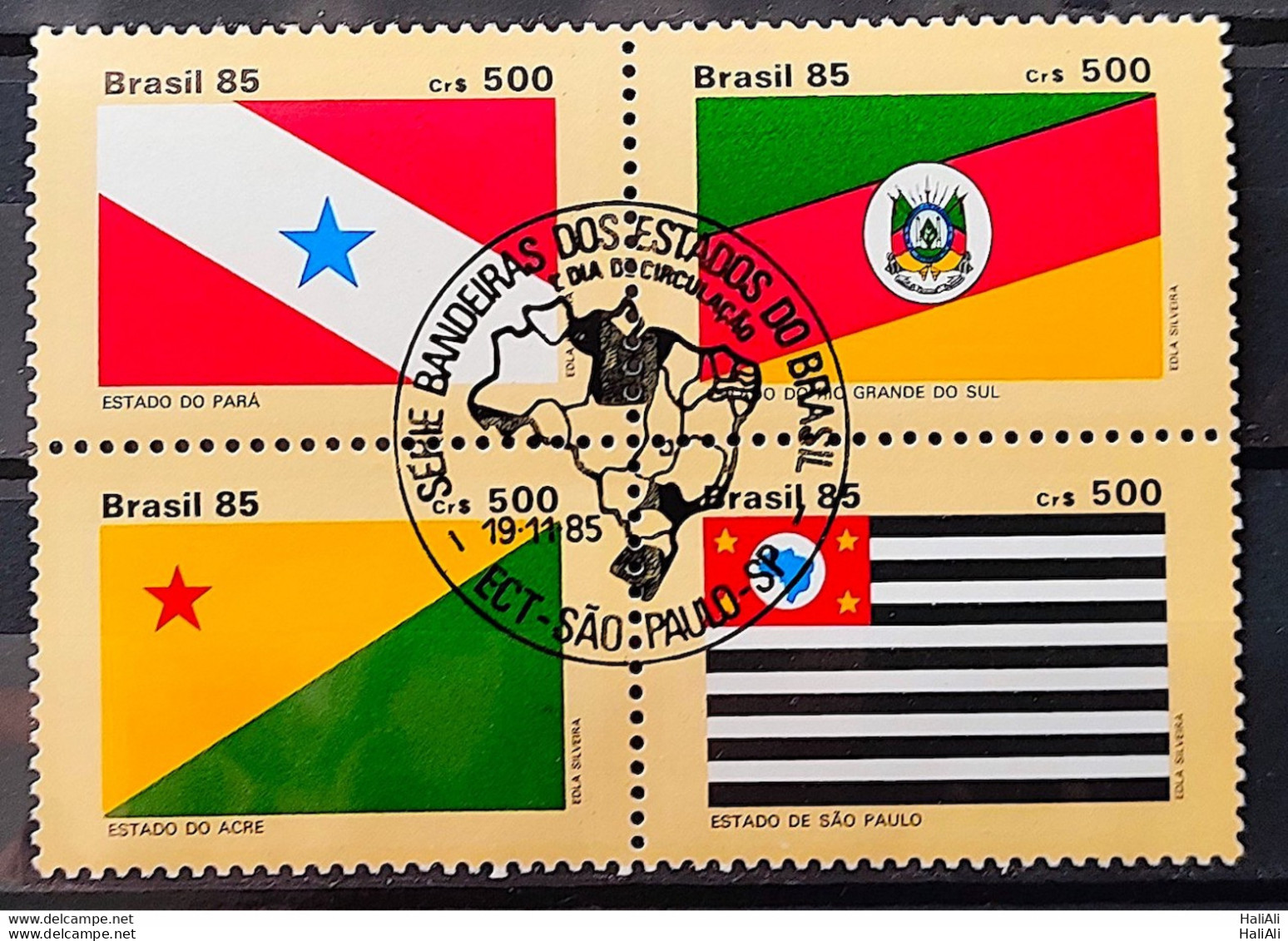 C 1497 Brazil Stamp Flag States Of Brazil Para RS Acre 1985 CBC SP Complete Series - Neufs