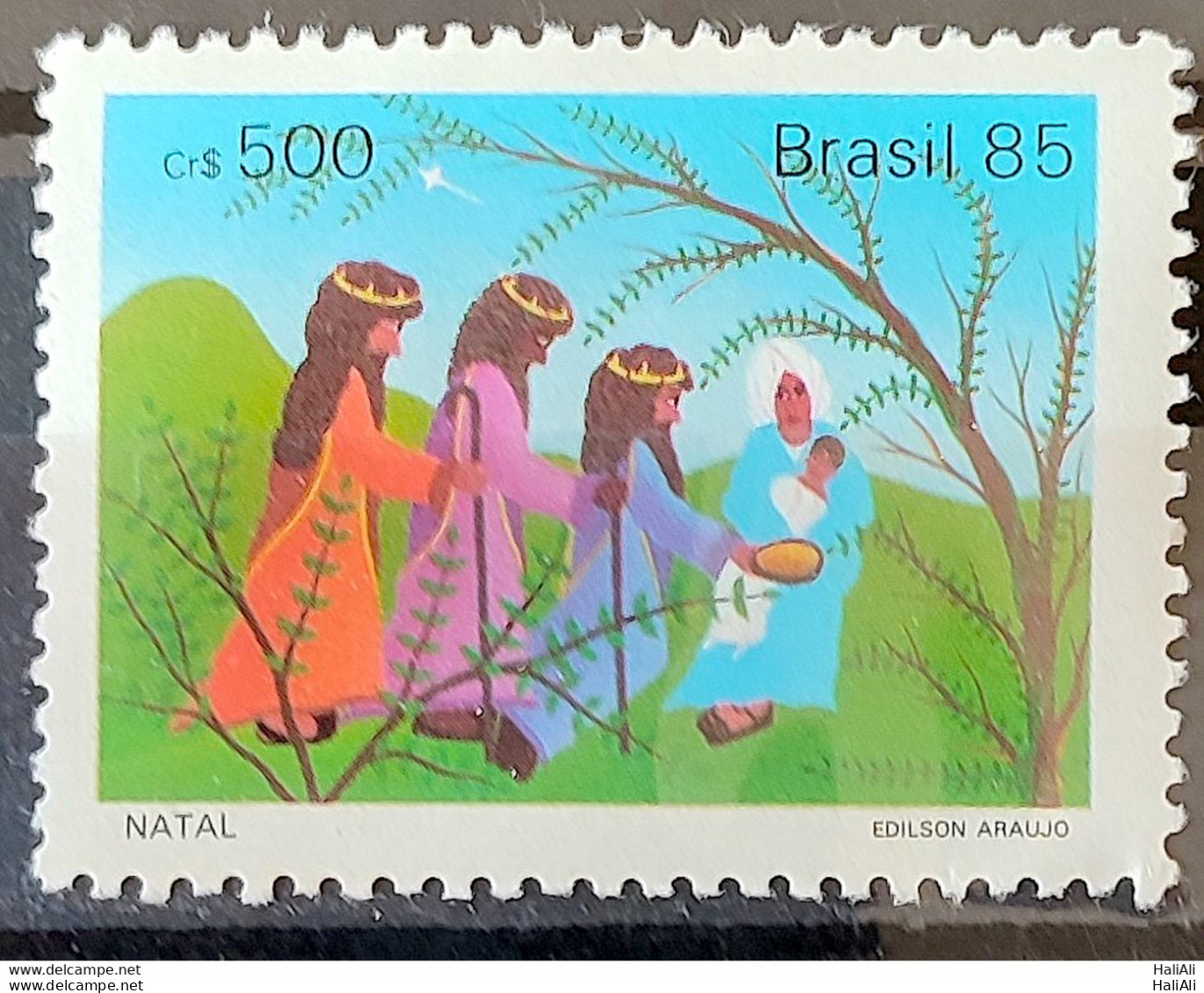 C 1496 Brazil Stamp Christmas Religion Art Painting Adoration 1985 - Neufs