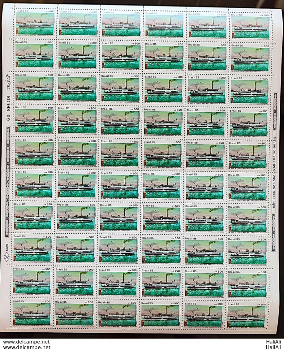 C 1489 Brazil Stamp 150 Years Liga Maritima Rio Niteroi Third Ship 1985 Sheet - Neufs