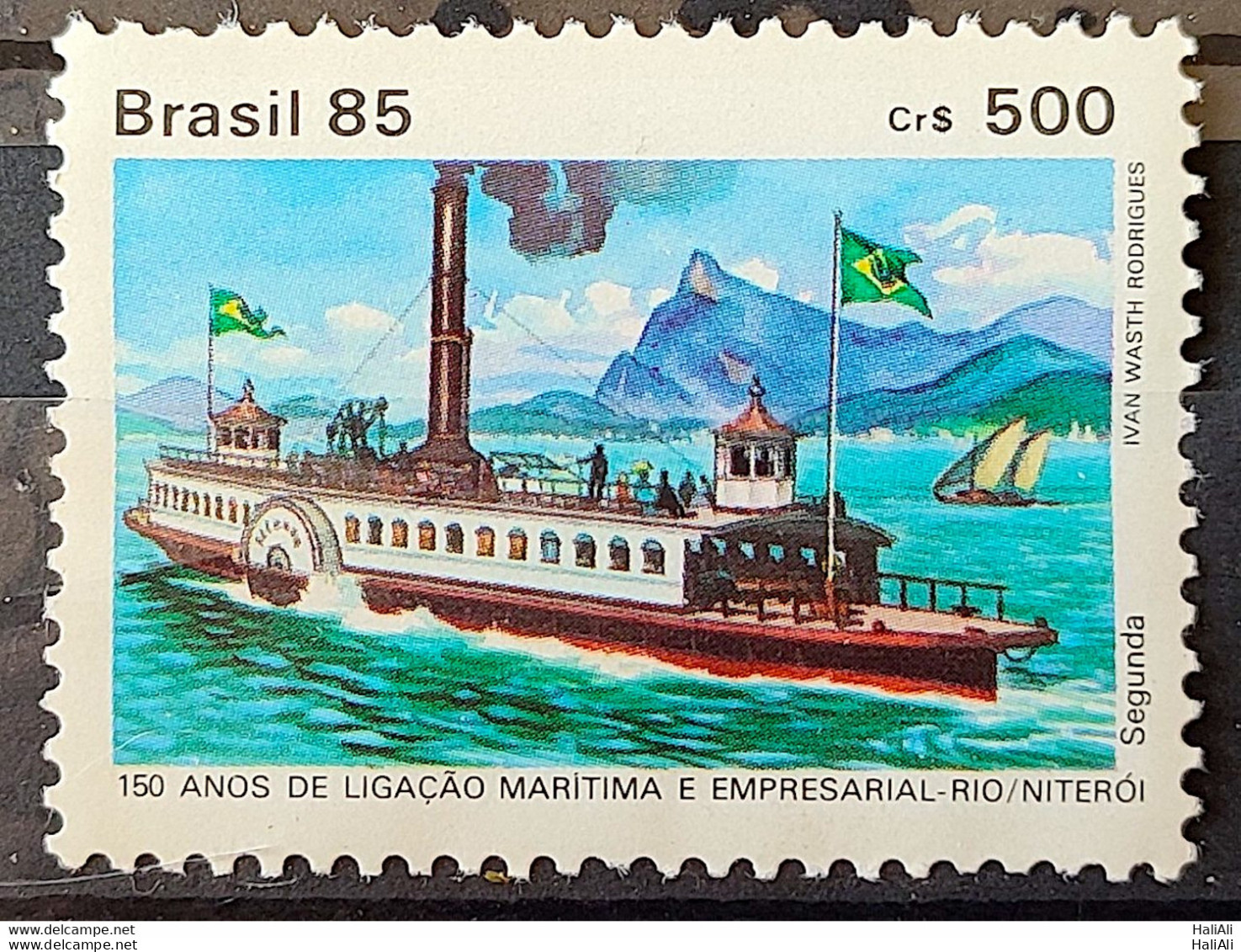 C 1488 Brazil Stamp 150 Years Liga Maritima River Niteroi Second Ship 1985 - Ungebraucht