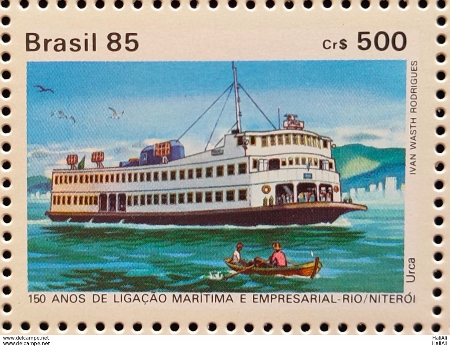 C 1490 Brazil Stamp 150 Years Liga Maritima River Niteroi Ship Urca 1985 - Ongebruikt