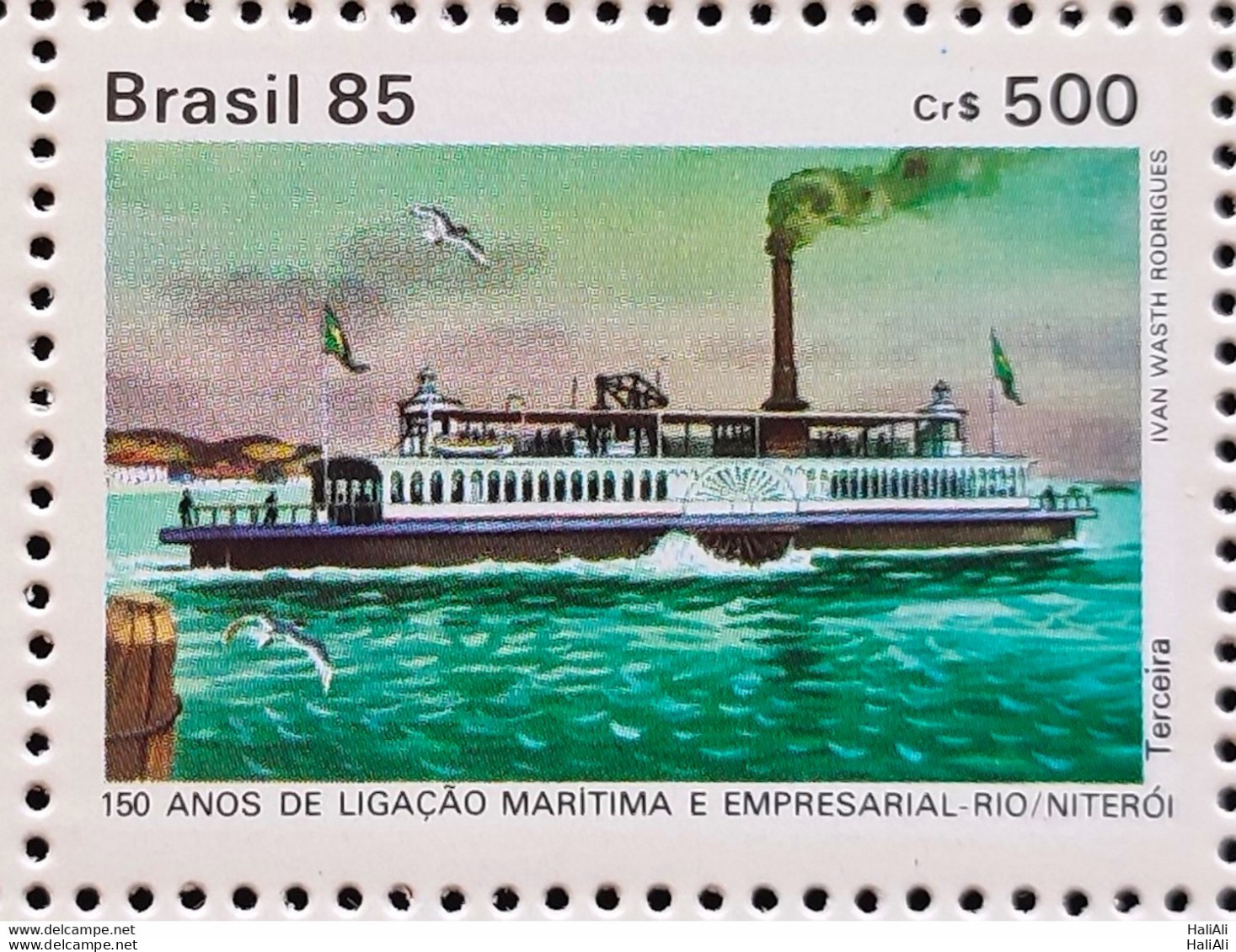 C 1489 Brazil Stamp 150 Years Liga Maritima Rio Niteroi Third Ship 1985 - Unused Stamps