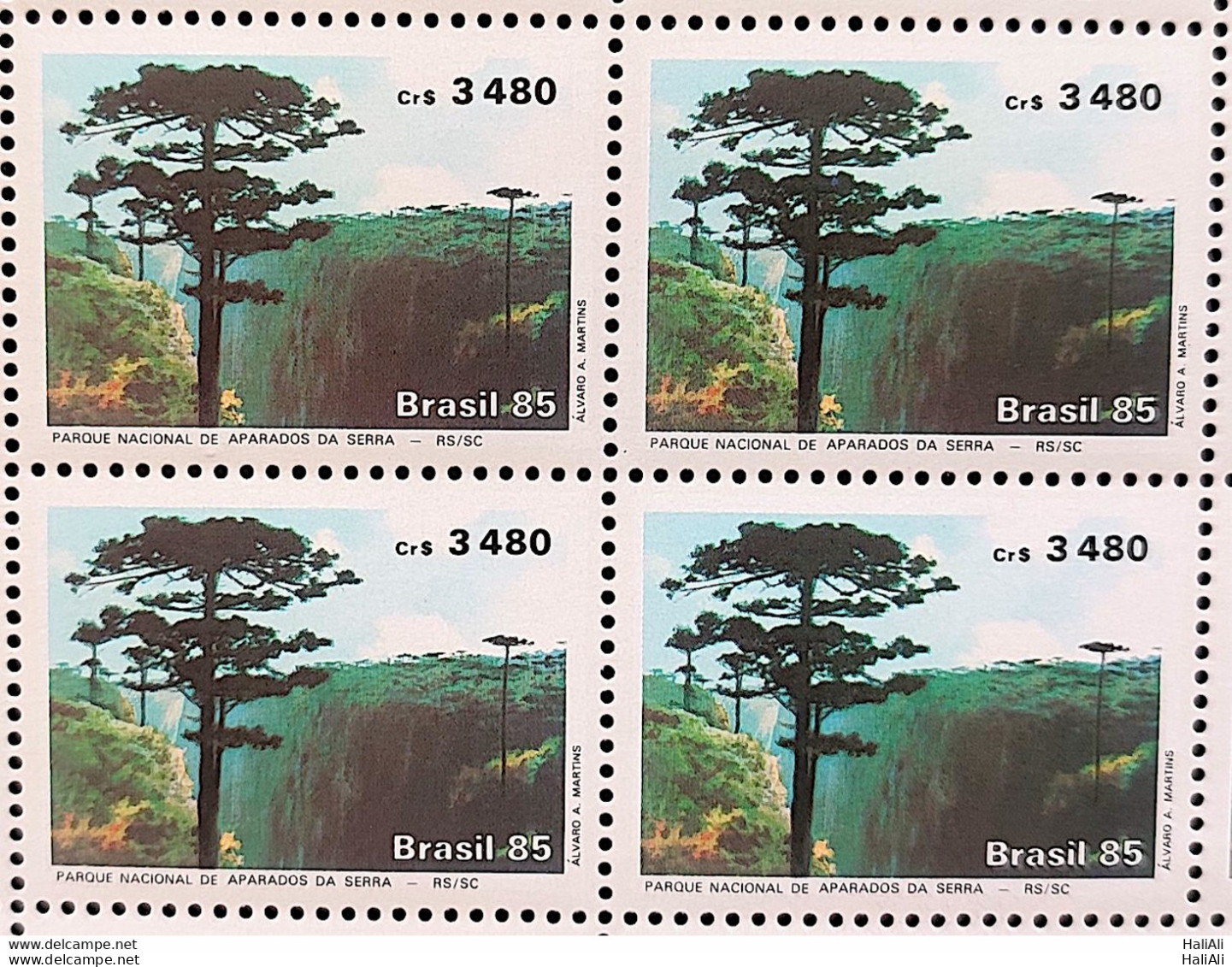 C 1484 Brazil Stamp Trimmings Of The Sierra Landscape Environment 1985 Block Of 4 - Ongebruikt