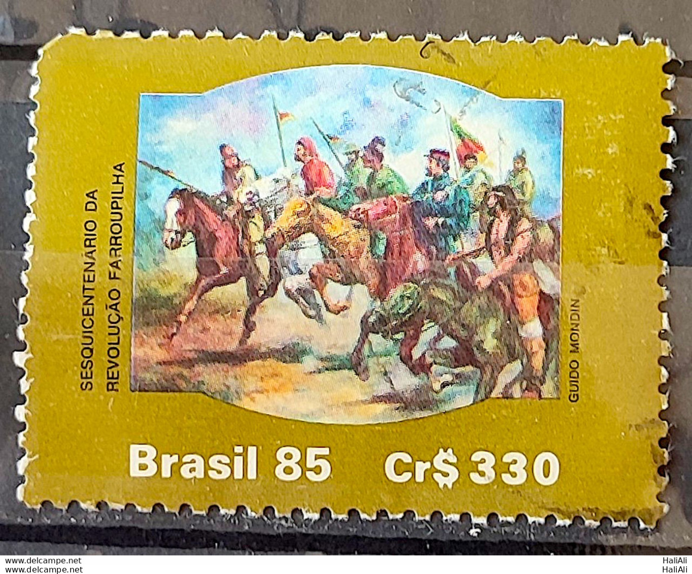 C 1481 Brazil Stamp 150 Years Revolution Military Farroupilha 1985 Circulated 1 - Gebruikt