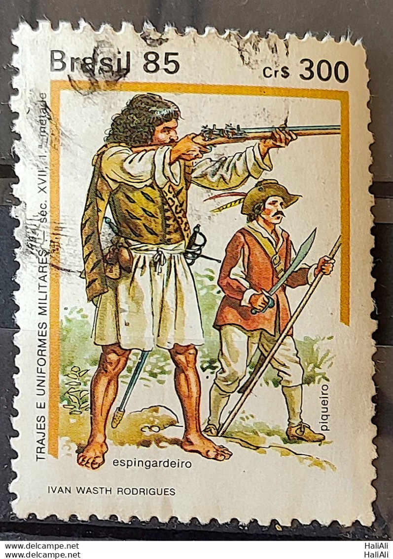 C 1477 Brazil Stamp Costumes And Uniforms Of Military History 1985 Circulated 2 - Used Stamps