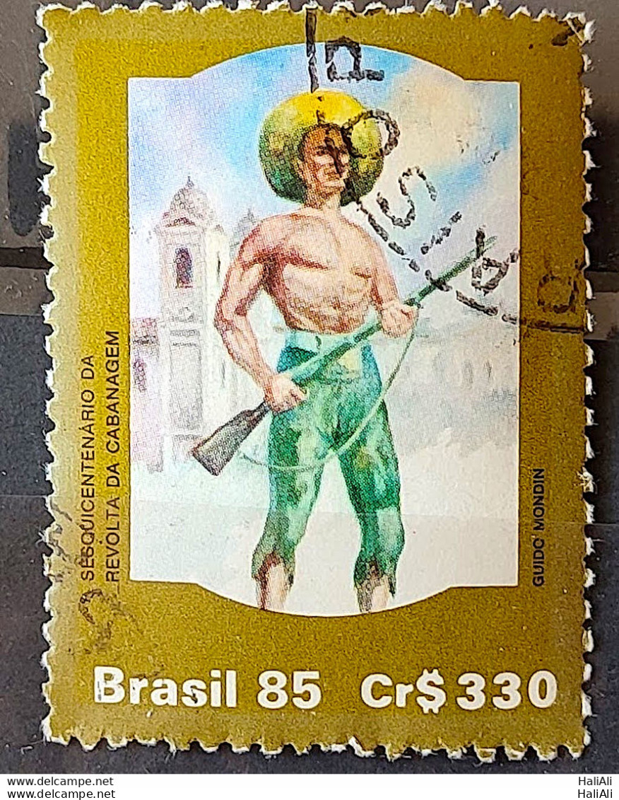 C 1475 Brazil Stamp 150 Year Banning Scrolls Belem For Military 1985 Circulated 1 - Used Stamps