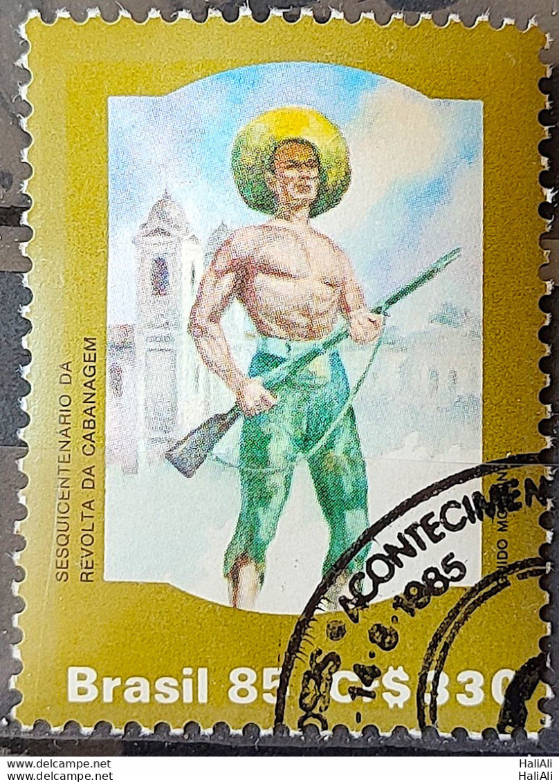 C 1475 Brazil Stamp 150 Year Banning Scrolls Belem For Military 1985 Circulated 2 - Gebruikt