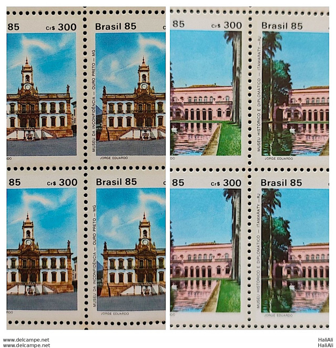 C 1473 Brazil Stamp Museum Of Inconfidence History 1985 Block Of 4 Complete Series - Ungebraucht