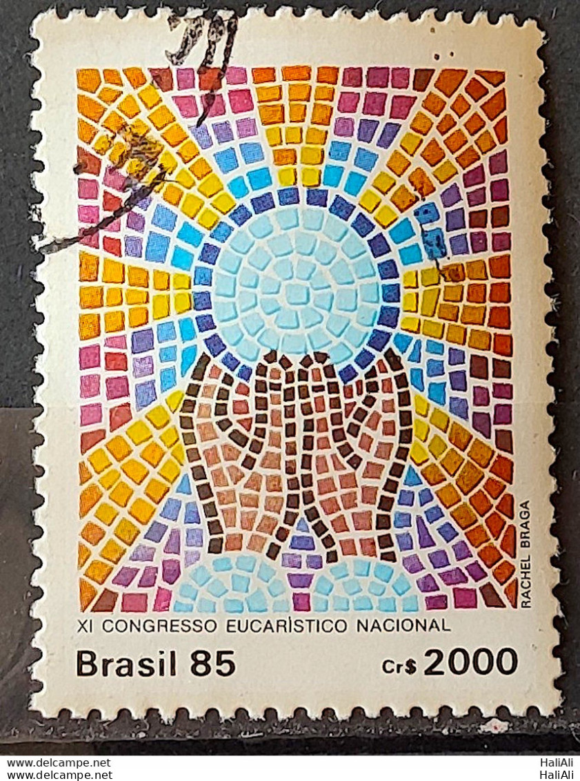 C 1470 Brazil Stamp Eucharistic Congress Aparecida Religion 1985 Circulated 3 - Used Stamps
