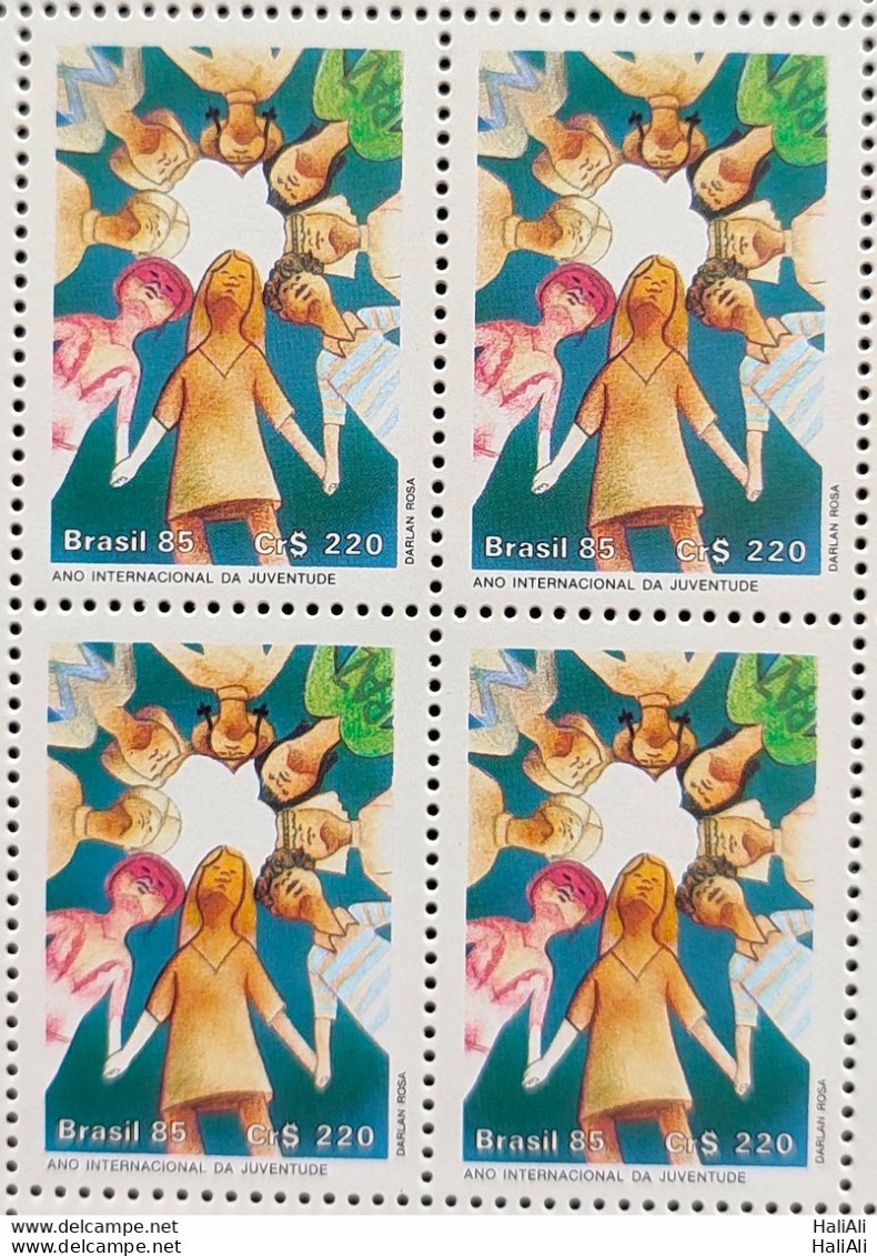 C 1469 Brazil Stamp International Year Of Young Youth 1985 Block Of 4 - Neufs