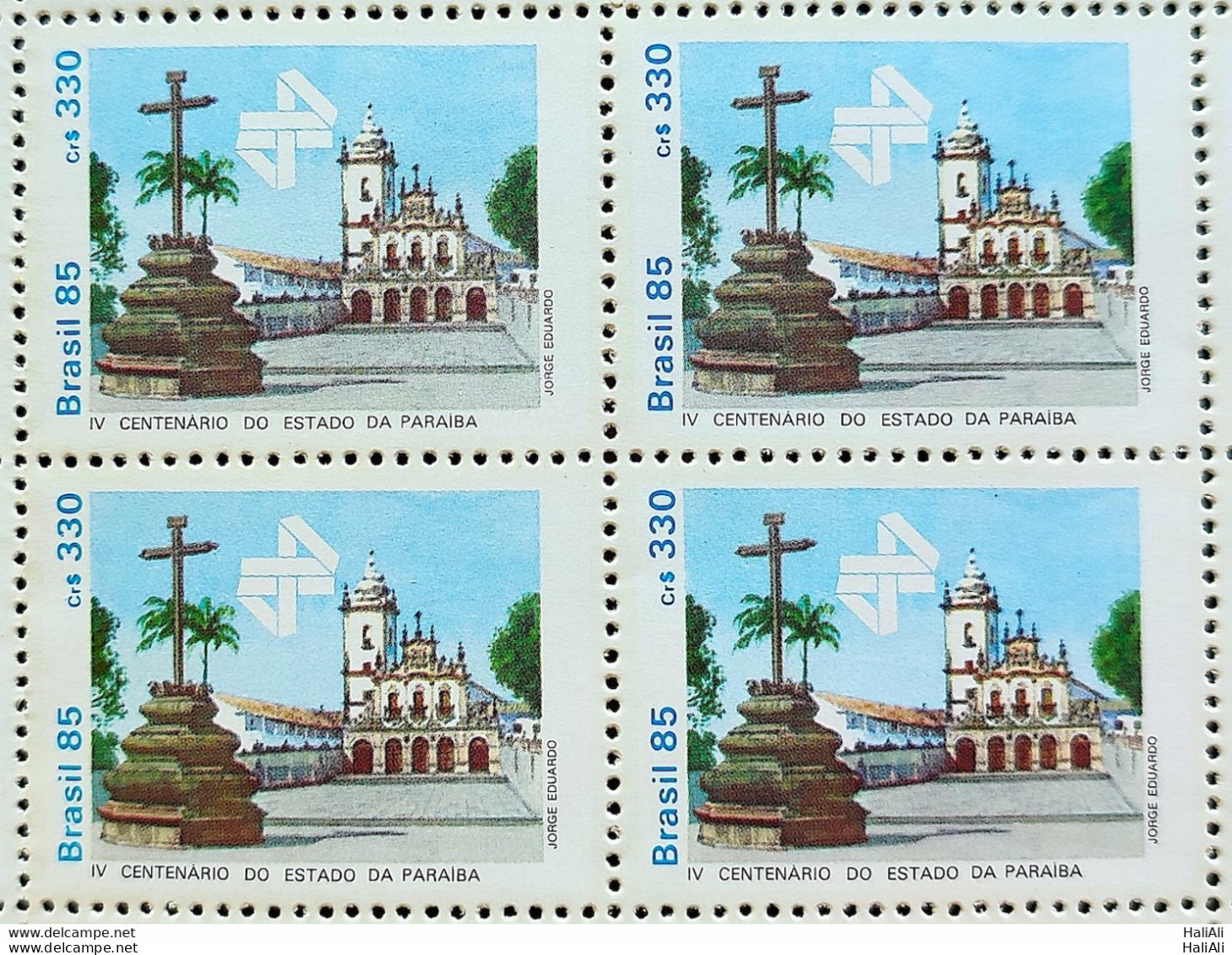C 1472 Brazil Stamp 400 Years Of Paraiba Church Of Religion 1985 Block Of 4 - Unused Stamps
