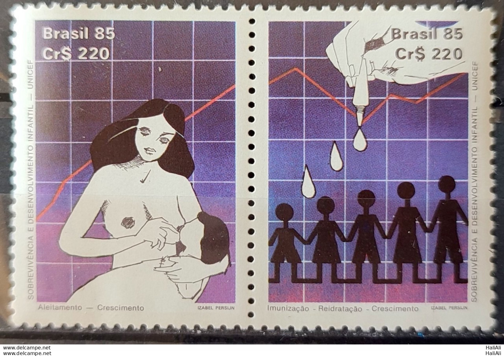 C 1465 Brazil Stamp Child Development UNICEF Woman Health Child 1985 - Ungebraucht