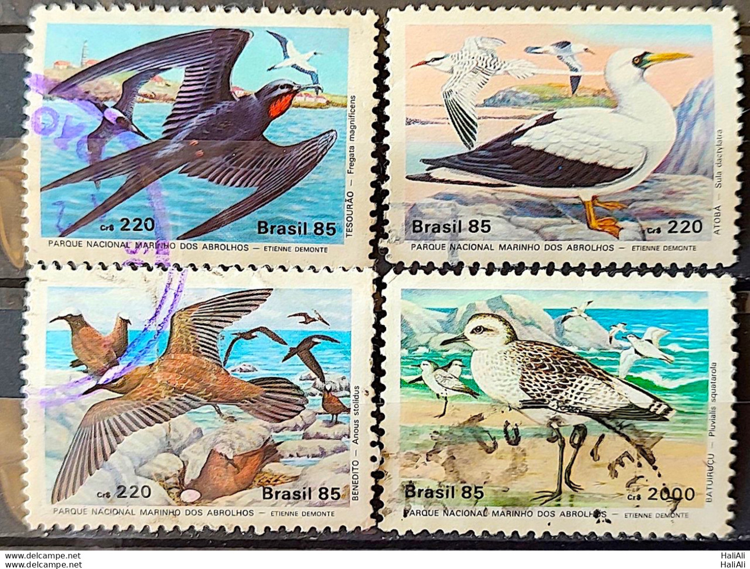 C 1461 Brazil Stamp Fauna Abrolhos Bird 1985 Complete Series Circulated 2 - Usados