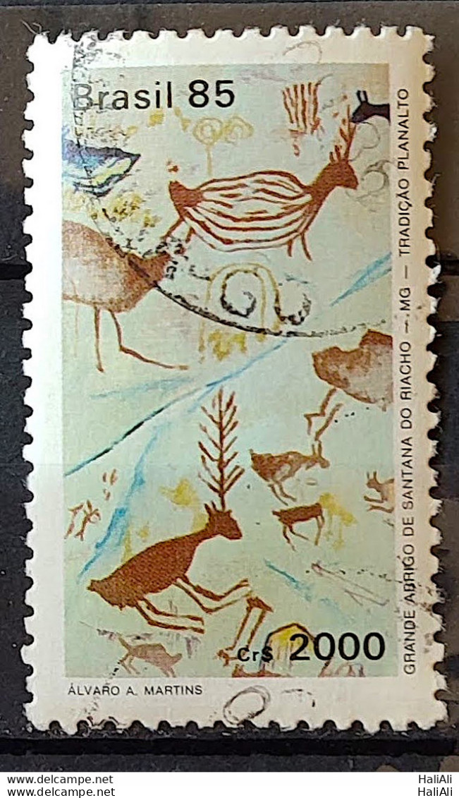 C 1457 Brazil Stamp Brackex Vi Rapestrian Paintings 1985 Circulated 1 - Oblitérés