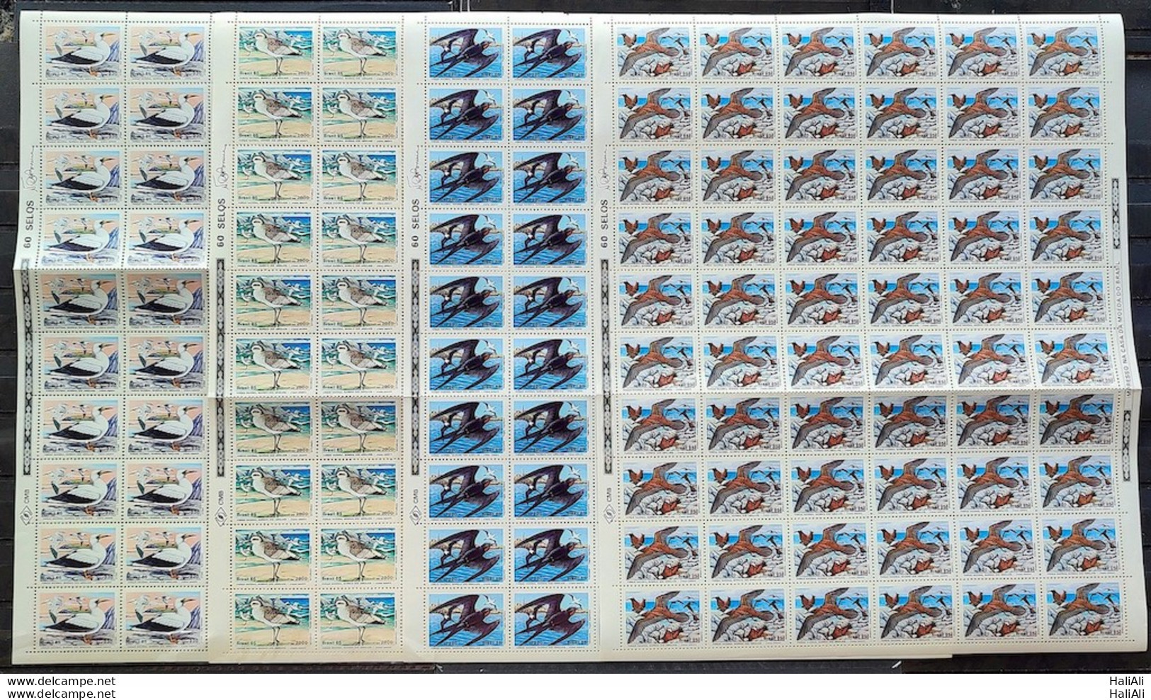 C 1461 Brazil Stamp Fauna Abrolhos Ave Bird 1985 Sheet Complete Series - Unused Stamps