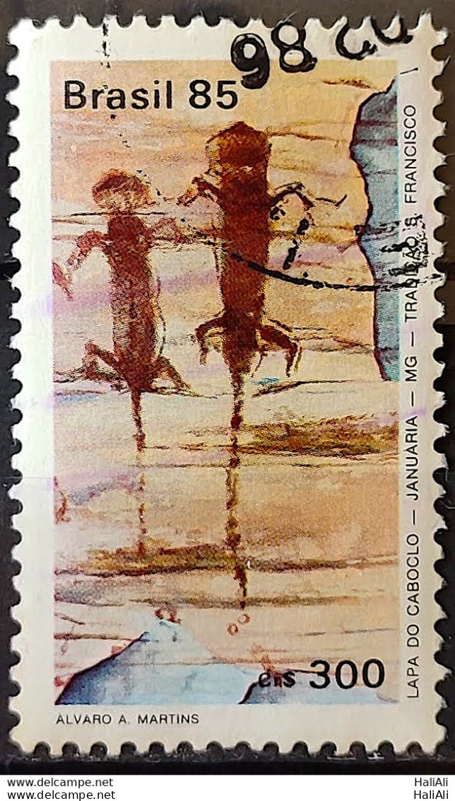 C 1456 Brazil Stamp Brackex Vi Rapestrian Paintings 1985 Circulated 1 - Usados