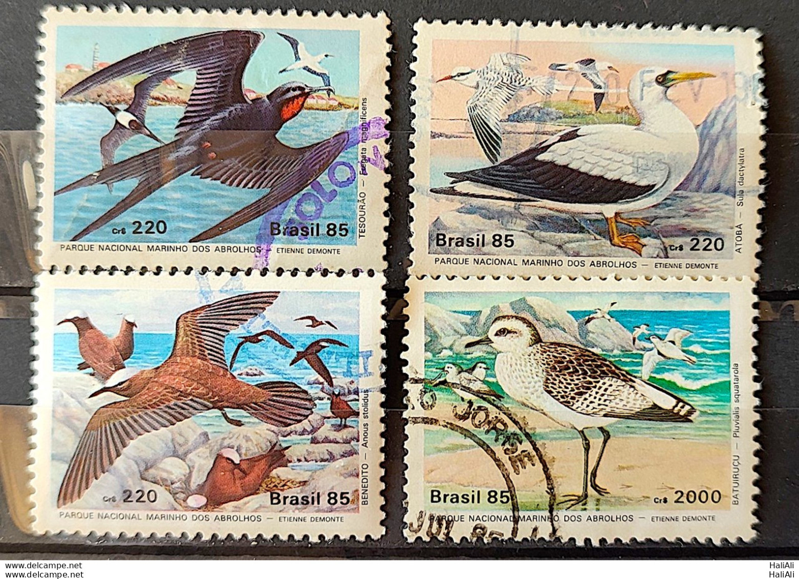 C 1461 Brazil Stamp Fauna Abrolhos Bird 1985 Complete Series Circulated 1 - Usados