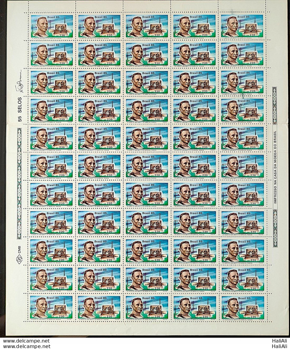C 1453 Brazil Stamp 120 Years Marshal Rondon Military 1985 Sheet - Unused Stamps