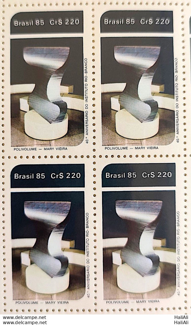 C 1450 Brazil Stamp 40 Year Old Institute Rio Branco Diplomacy 1985 Block Of 4 - Unused Stamps