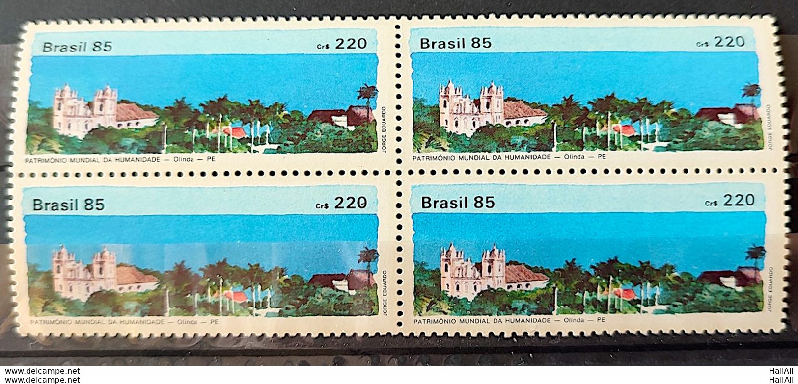 C 1449 Brazil Stamp World Heritage Of Humanity Olinda 1985 Block Of 4 - Unused Stamps