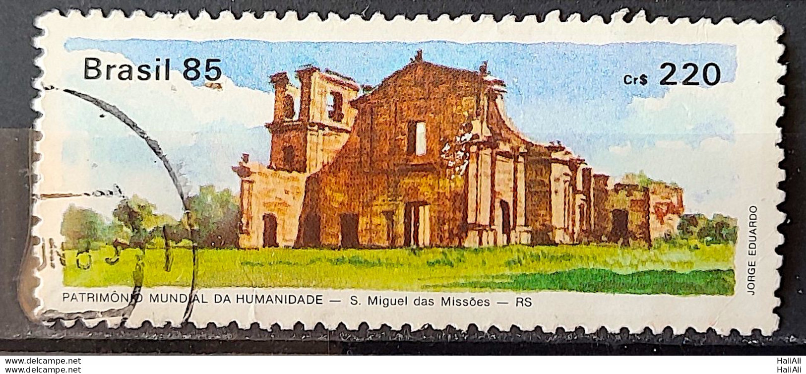 C 1448 Brazil Stamp World Heritage Of Humanity Sao Miguel Das Missoes 1985 Circulated 1 - Oblitérés