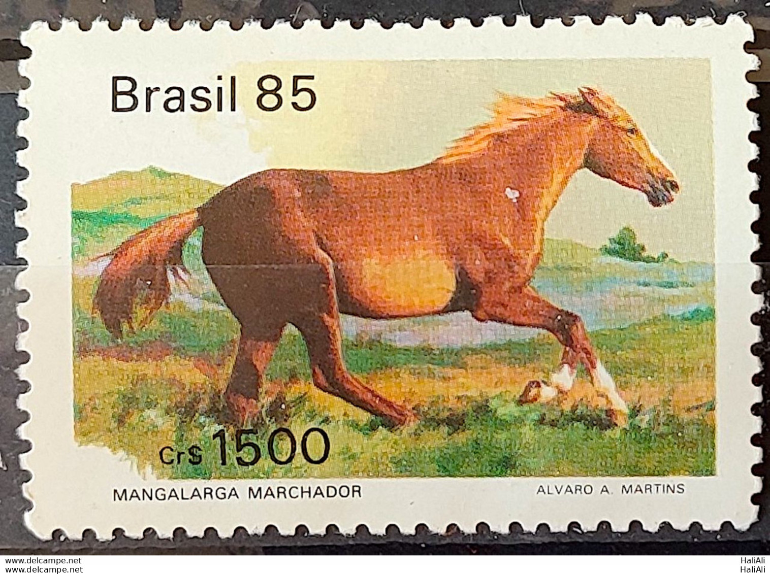 C 1446 Brazil Stamp Brazilian Breed Horses Mangalarga 1985 - Ungebraucht