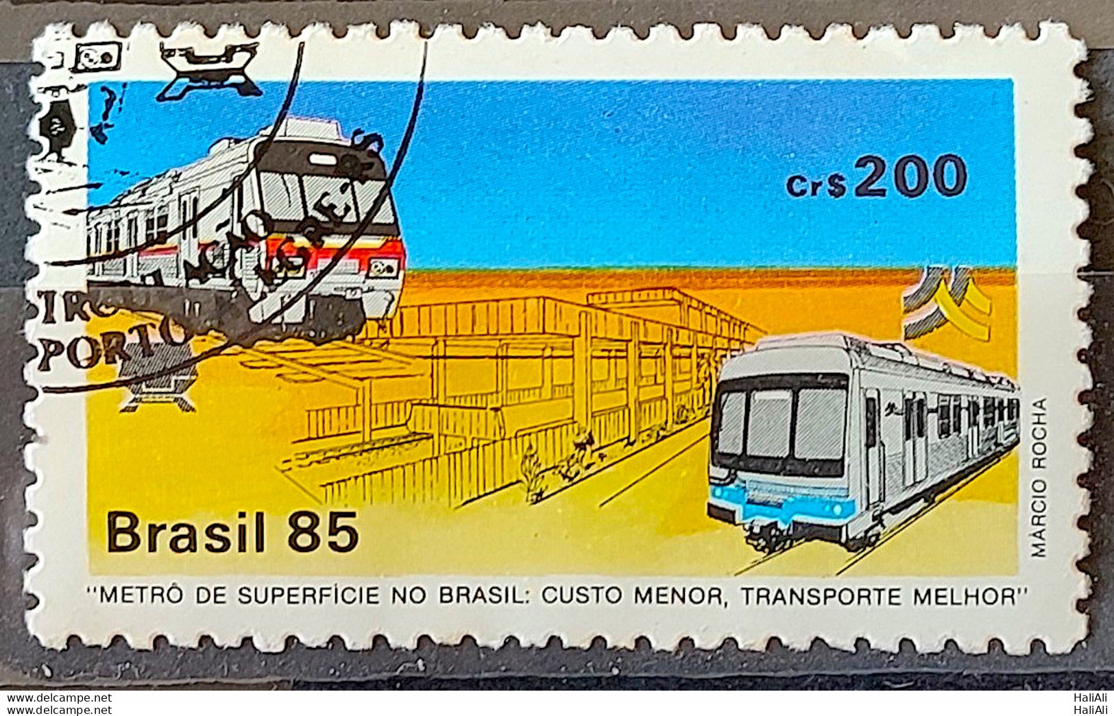 C 1440 Brazil Stamp Superficie Metro Train Recife Porto Alegre 1985 Circulated 2 - Used Stamps