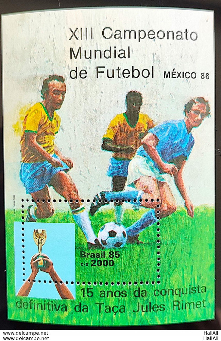 B 70 Brazil Stamp Mexico Soccer World Cup 1985 - Nuovi