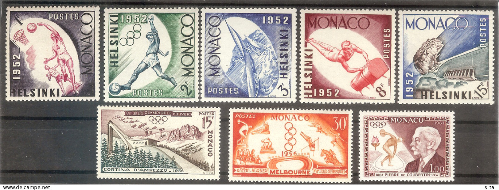 MONACO Olympic Games(horses,soccer,basketball) Set 8 Stamps MNH - Other & Unclassified