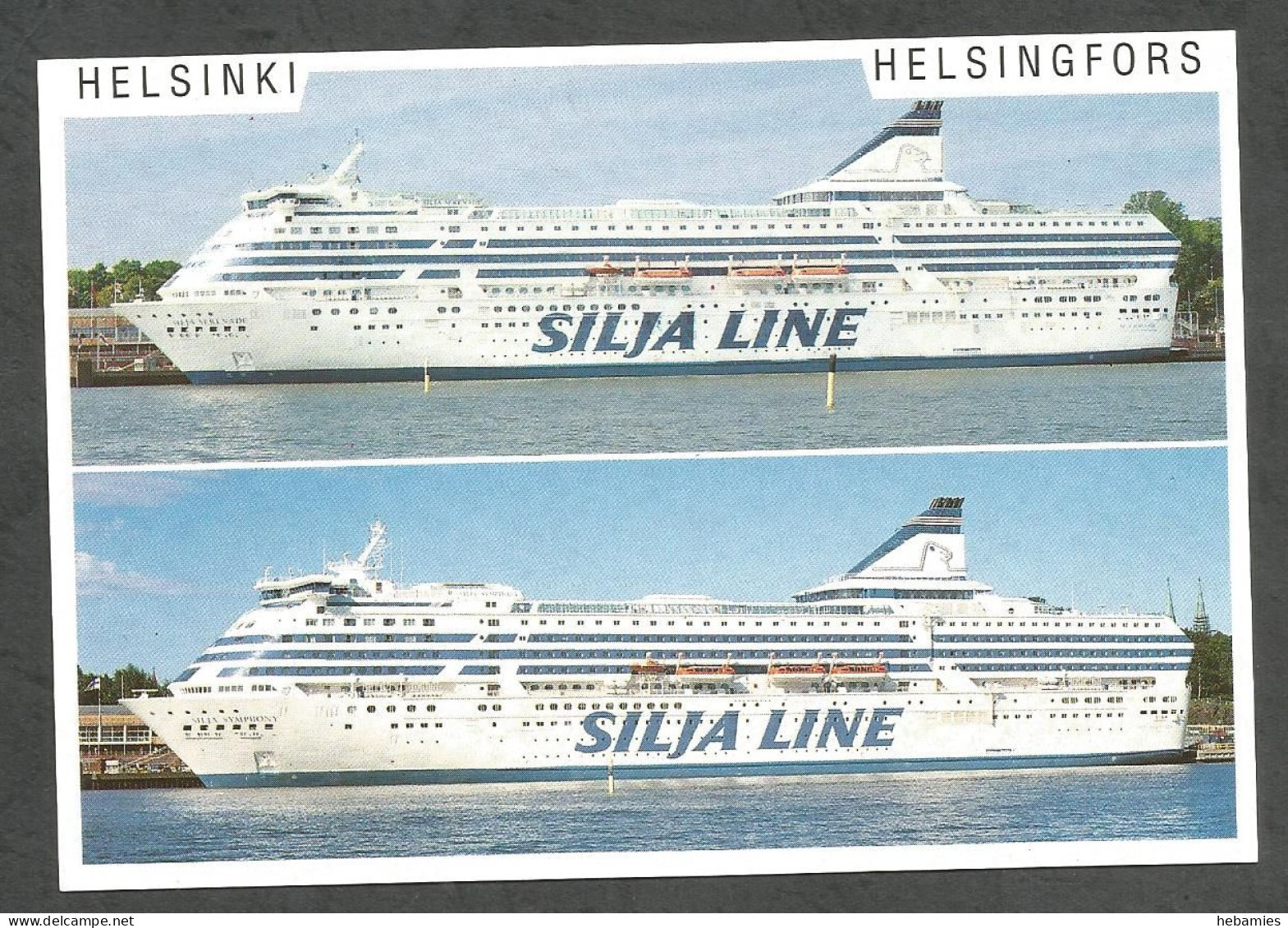 M/S SILJA SERENADE And SILJA SYMPHONY In The Port Of Helsinki , Finland - SILJA LINE Shipping Company - - Transbordadores