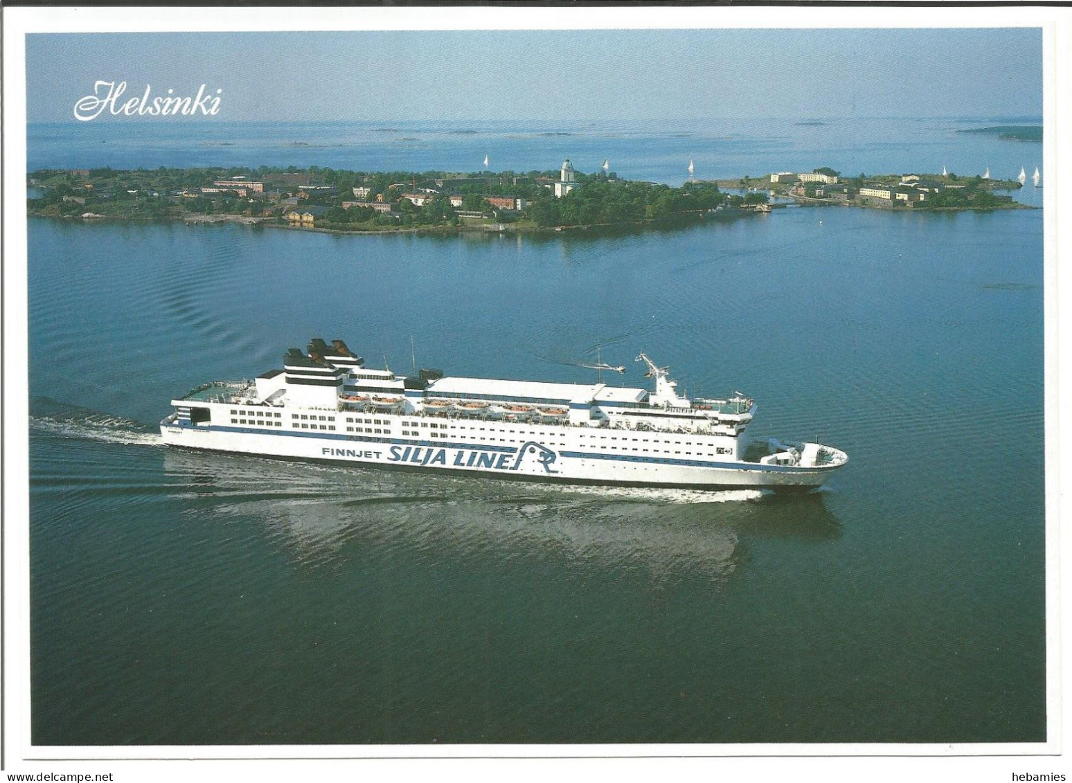 Cruise Ship GTS FINNJET  - At Sea Arriving In Helsinki - Large Sized Postcard A5 - - Transbordadores