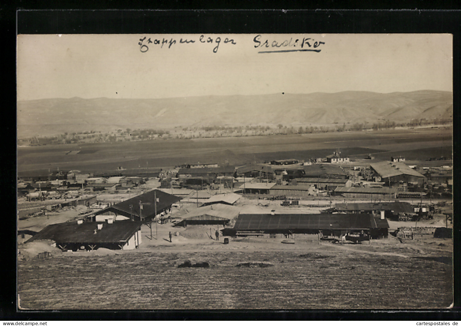 Foto-AK Gradsko B. Krivolac, Etappenlager Aus Der Vogelschau  - North Macedonia