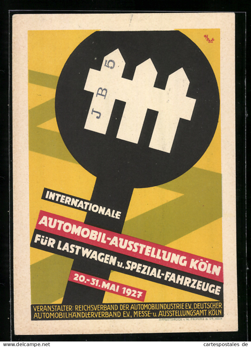AK Köln, Internationale Automobil-Ausstellung Für Lastwagen Und Spezial-Fahrzeuge 1927  - Exhibitions