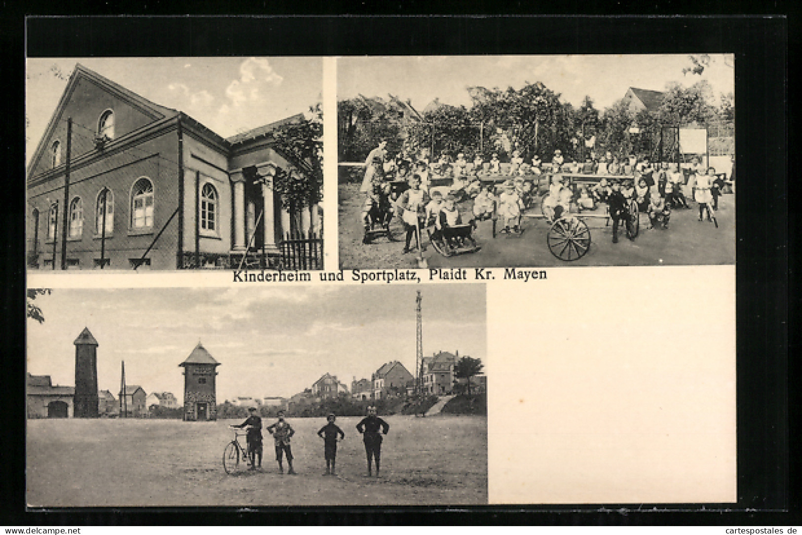 AK Plaidt /Kr. Mayen, Kinderheim Und Sportplatz, Gruppenbild Im Hof  - Mayen