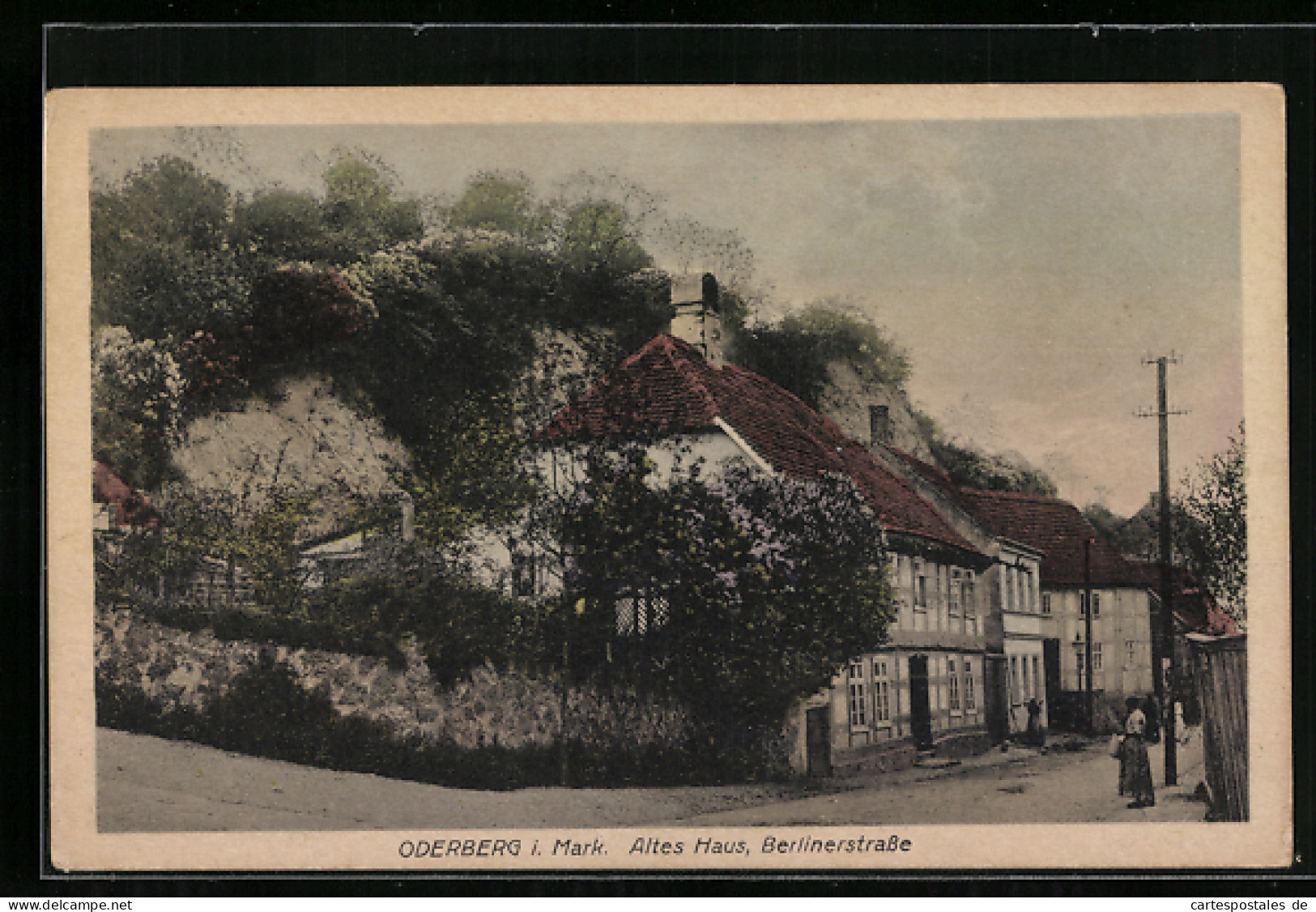 AK Oderberg I. Mark, Altes Haus, Berlinerstrasse  - Oderberg