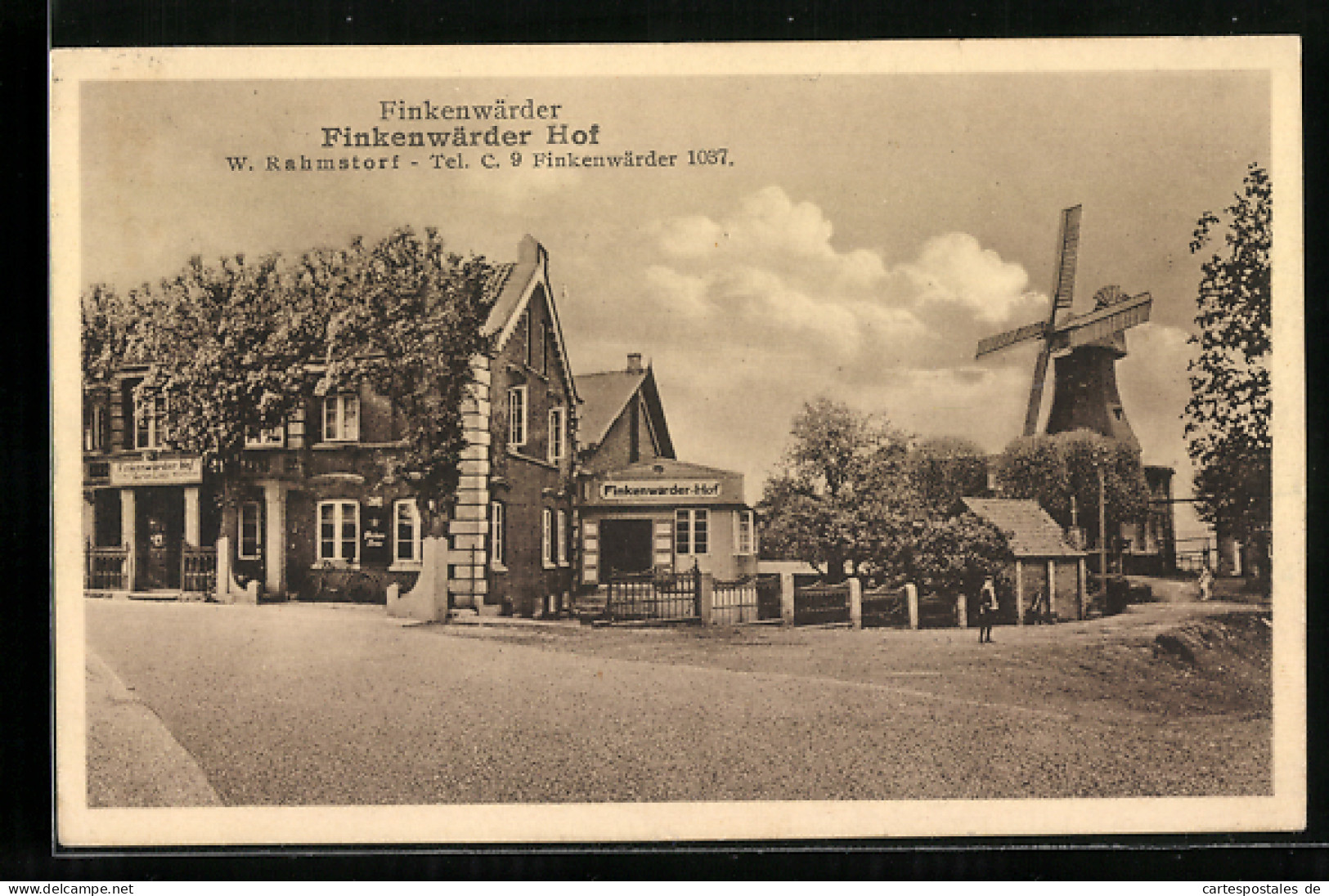 AK Hamburg-Finkenwerder, Gasthaus Finkenwärder Hof  - Windmills