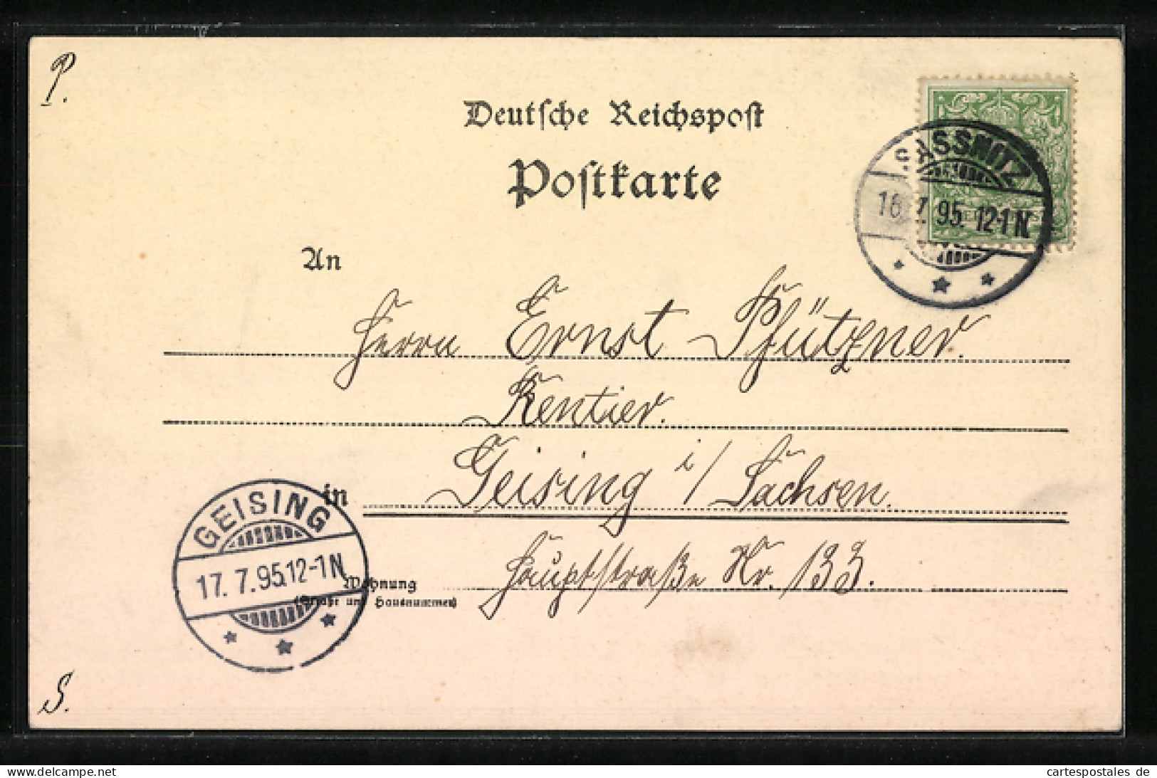 Vorläufer-Lithographie Sassnitz, Klinken, Strandhotel, Herrenbad 1895  - Sassnitz