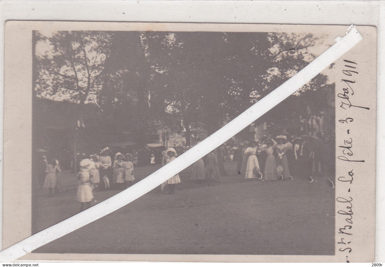 Carte Photo Saint Babel Fete Du 3 Septembre 1911 RARE  Plus Une Autre Cp - Otros & Sin Clasificación