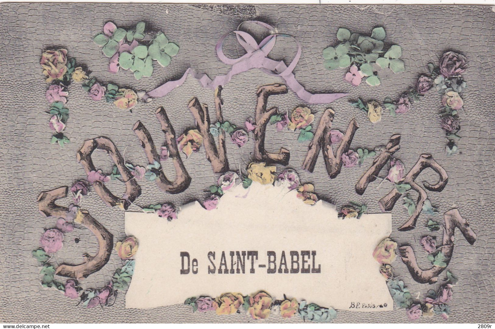 Carte Photo Saint Babel Fete Du 3 Septembre 1911 RARE  Plus Une Autre Cp - Otros & Sin Clasificación