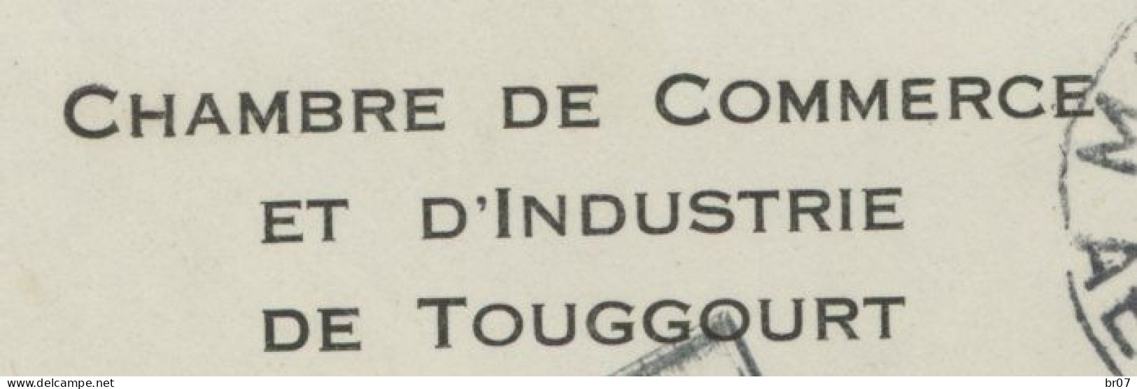 RARE VALISE DIPLOMATIQUE ALGERIE FRANCE BOUCHES DU RHONE ENV 1963 MARIGNANE AEROPORT/366 ALGERIE CCI TOUGGOURT POSTEE MA - 1961-....