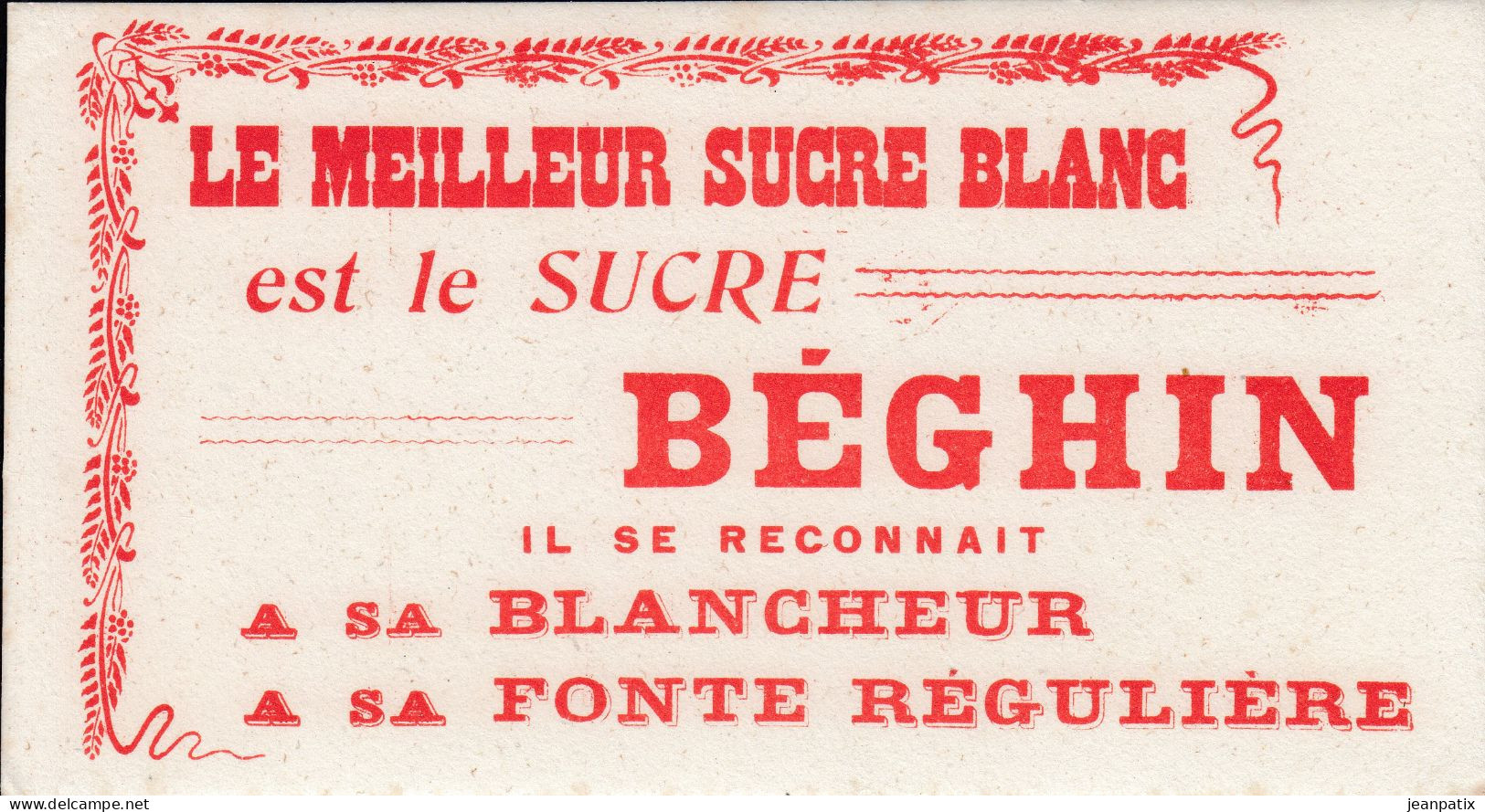Ancien BUVARD & BLOTTER - Sucre Béghin - Andere & Zonder Classificatie