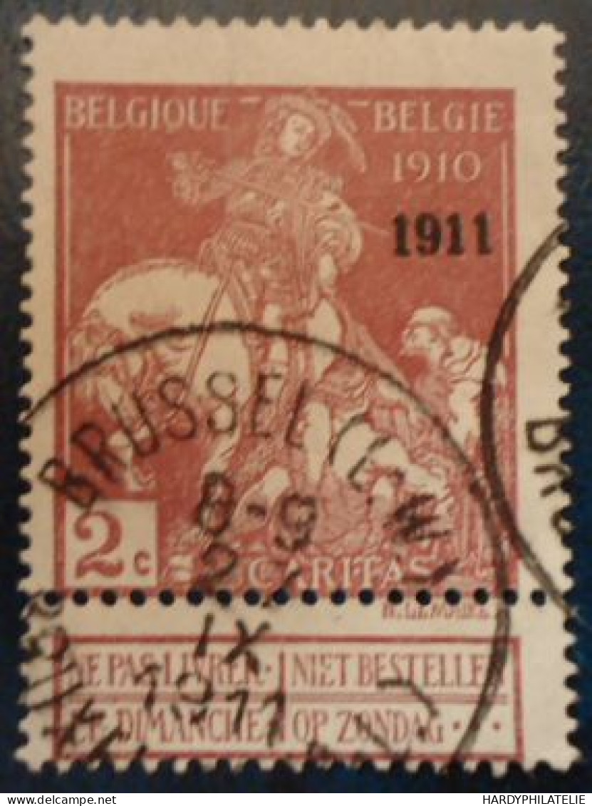 BELGIQUE N°95 Oblitéré - 1910-1911 Caritas