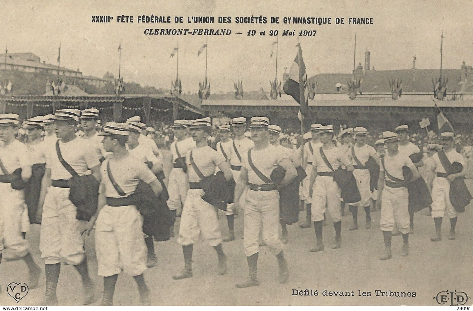 LOT 8 Cartes Fete Federale De L'union Des Societes De Gymnstique De France 19/20 Mai 1907 - Clermont Ferrand