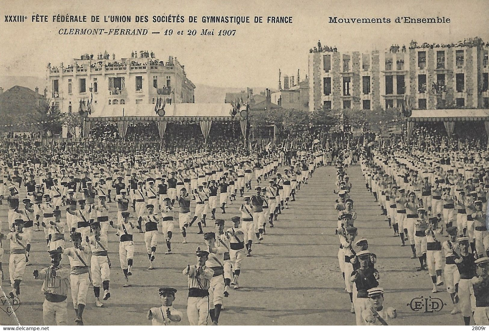 LOT 8 cartes fete federale de l'union des societes de gymnstique de france 19/20 mai 1907