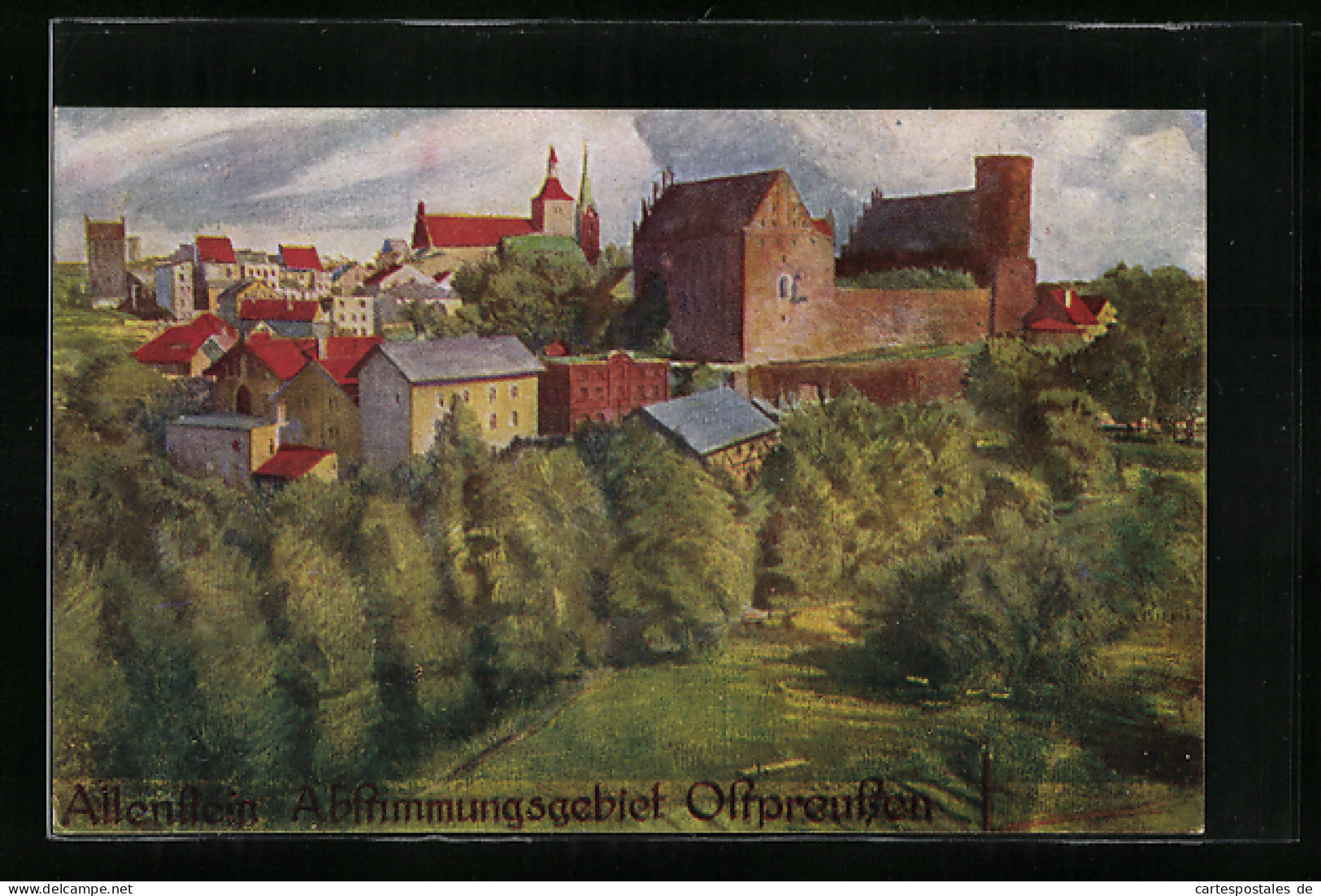 AK Allenstein, Panorama Mit Burg  - Ostpreussen