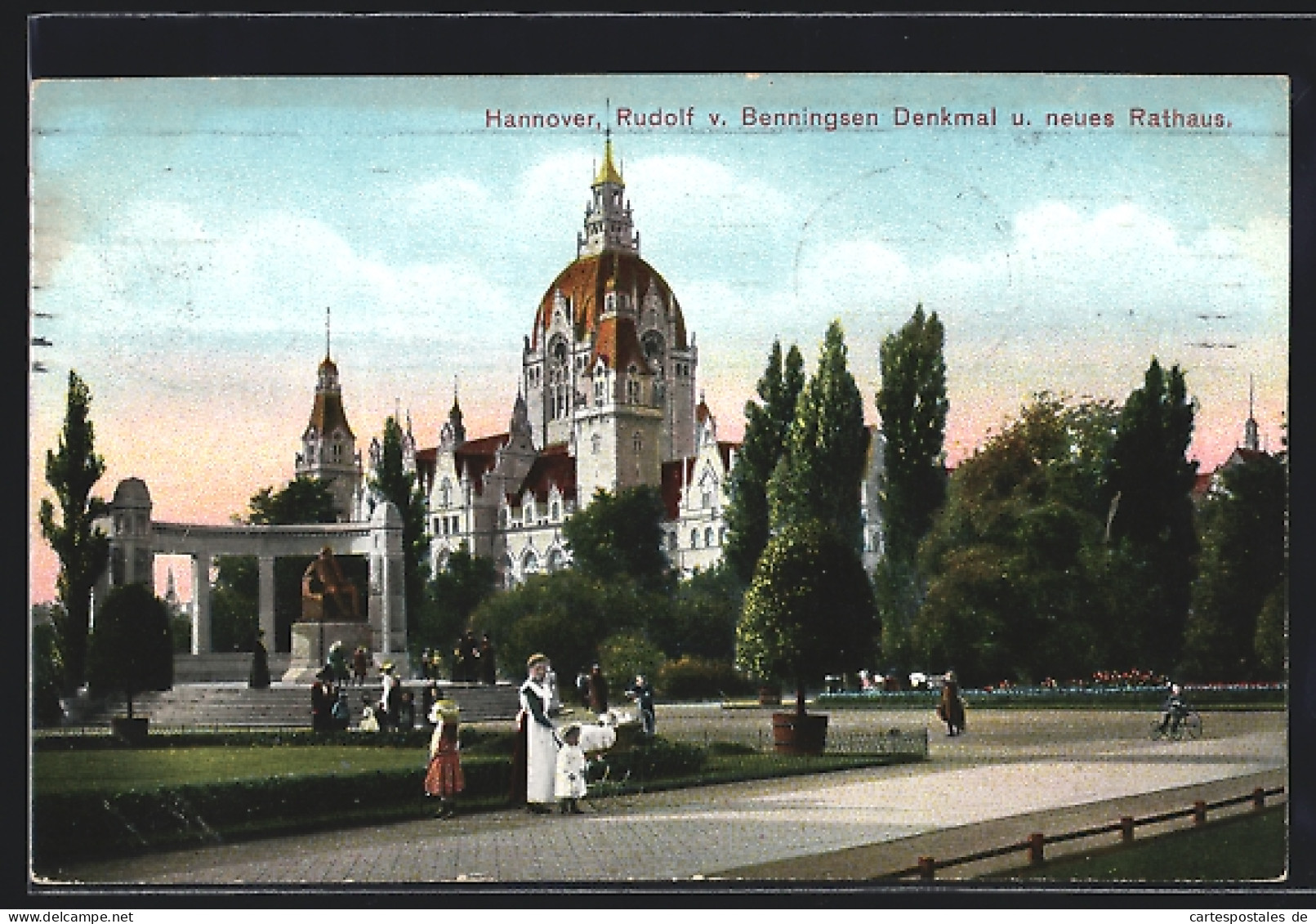 AK Hannover, Rudolf V. Bennigsen Denkmal Und Neues Rathaus  - Hannover