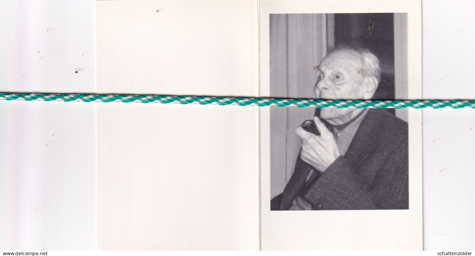 Dirk Speelmans-Govaerts, Borgerhout 1898, Brasschaat 1999. Honderdjarige, Oud-strijder 14-18. Foto - Obituary Notices