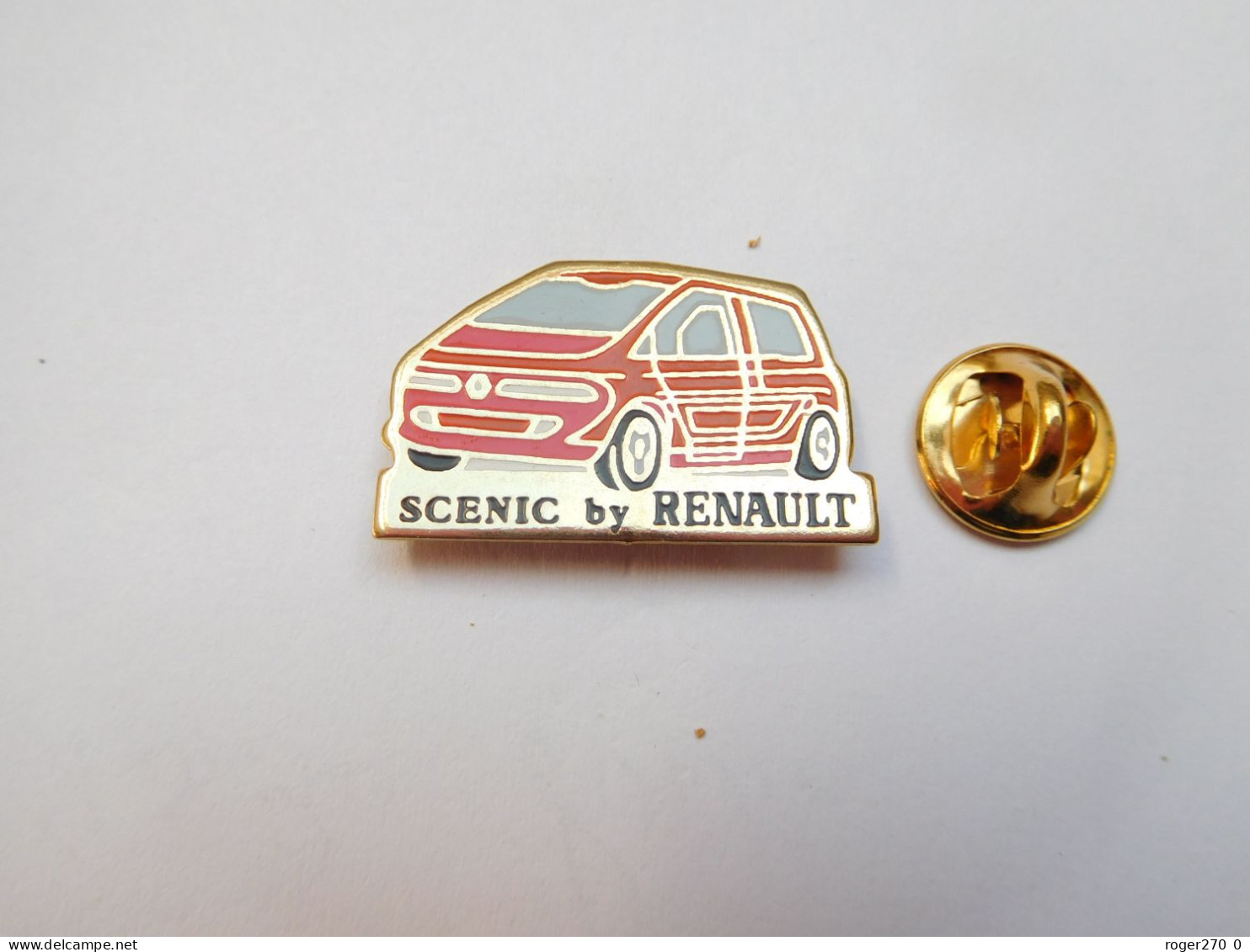 Beau Pin's , Auto Renault , Scénic By Renault , Rouge , Non Signé - Renault